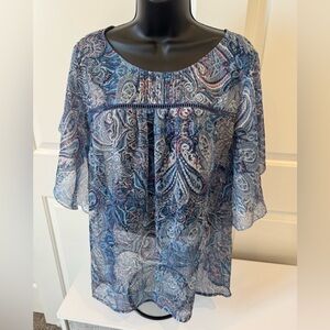Sonoma Blue Paisley Women's Blouse